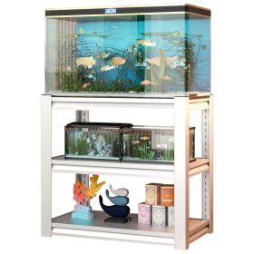 40-50 Gallon Fish Tank Stand - Metal Aquarium Stand, 31.5 "L x 18 "W x 34"H Adjustable Heavy Duty Reptile Tank Stand
