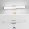 Bathroom Vanity Light Brushed Nickel Square LED 25 Inch 14W 6000K Cool White Light Wall Bar Lighting Fixtures Over Mirror -Brushed Nickel, 25in