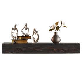 48" Rustic Wood Fireplace Mantel,Wall-Mounted & Floating Shelf for Home Decor (Color: as Pic)